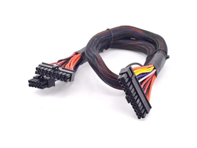 24 Pin ATX Cable for Corsair AX Series PSUs 18-Pin + 10-Pin to 24-Pin ATX Power Adapter Cable, Sleeved 24.8-inch (63cm) Replacement for AX760.