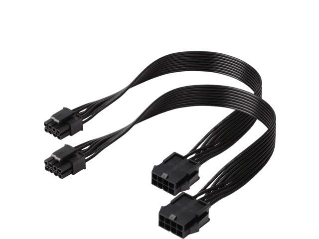 ATX CPU 8 Pin (4+4) Extension Cable Male to Female 12V Power Cord for PSU and Motherboard, Detachable 4+4 Pin for 4-Pin or 8-Pin Boards, 9.5-inch.