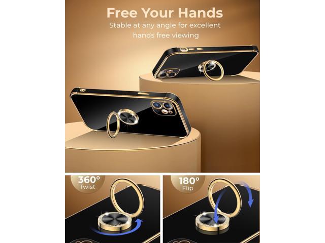 Miss Arts for iPhone 11 Case with Stand, Phone Case with Ring Holder Kickstand, Women Girls Cute Luxury Bling Wrist Strap Soft Protective Case for...