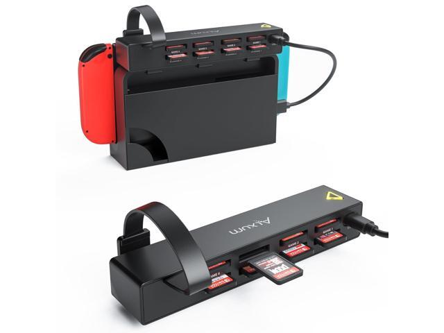 Alxum Switch Game Card Reader, 8 in1 Switch Game Card Holder Multi Switcher