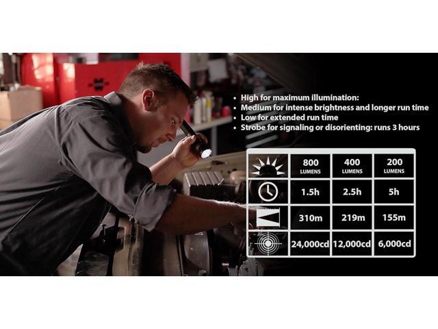 Streamlight 75431 Stinger LED High Lumen Rechargeable Flashlight with 120-Volt AC Charger - 800 Lumens, Black