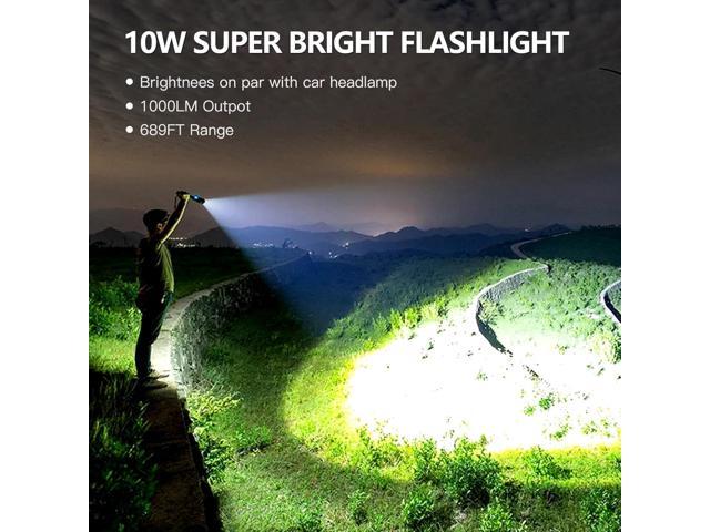 klarus EP10 USB-C Rechargeable Flashlight: 1000 Lumens Super Bright, 2600mah Battery, 6.3 inch, Small LED Powerful Flashlights for Home, Camping,...
