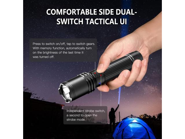 klarus EP10 USB-C Rechargeable Flashlight: 1000 Lumens Super Bright, 2600mah Battery, 6.3 inch, Small LED Powerful Flashlights for Home, Camping,...