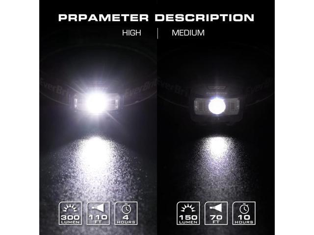 EverBrite Headlamp, 5 Pack Kids Headlamp with Red Light and Memory Function, Head Lamp for Adults and Kids with 5 Modes, Bright Headlamps for...