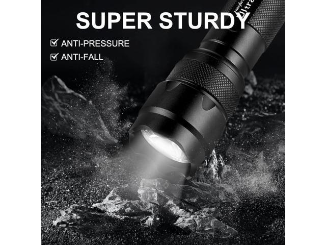 ULTRAFIRE WF-502B LED Tactical Flashlight, 5 Modes 1000 High Lumens Flashlight Torch with Duty Belt Flashlight Holster, UFB26, Bicycle Mount, USB...