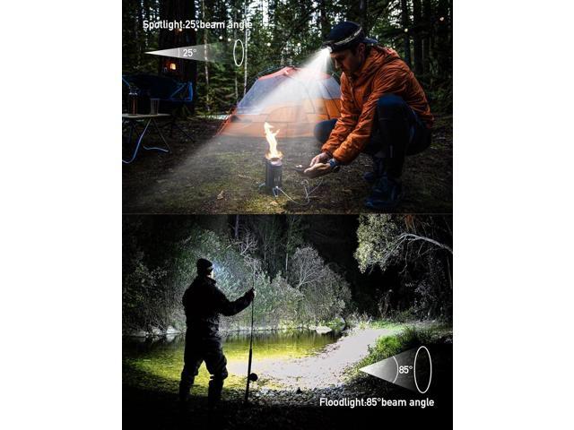 2000 Lumen 9 LED Headlamp 2 Pack, Ultra Bright Head Lamp with 6 Modes, IPX5 Waterproof Head Light, Lightweight Head Flashlight for Running...
