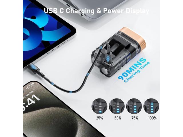 LED Small Powerful EDC Flashlight, 365nm UV Black Light, Mini Led Flashlight 1500 LM, USB C Rechargeable Mini Keychain Flash Light with Clip, Tail...