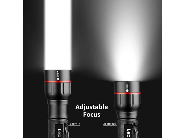 Lepro LED Flashlight with Clip, LE2050 Flashlight High Lumens, 5 Lighting Modes, Zoomable, Waterproof, Lightweight Flashlights for...