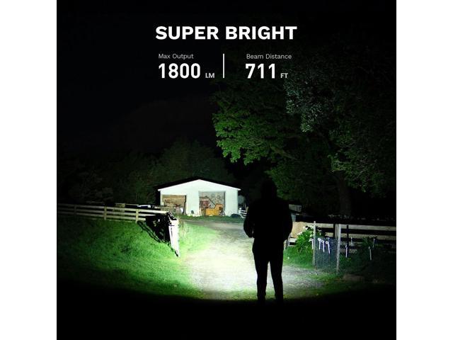 77outdoor EDC Small Rechargeable Flashlight, Sofirn SC18 1800 High Lumen Flashlight, Super Bright Pocket Light with Powerful SST-40 LED, Type C...
