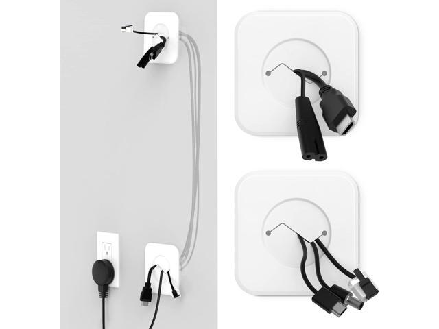 HomeMount Wall Mount TV Wire Hider Kit - Cable Management Kit Hides TV Wires Behind The Wall (White)