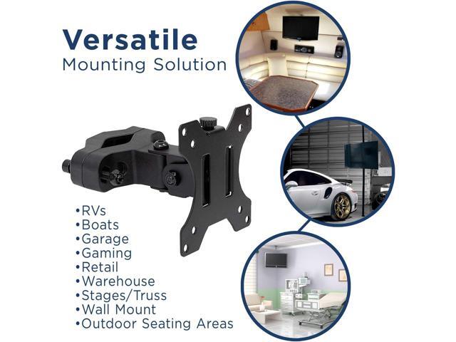 Mount-It! Universal VESA Pole Mount Full Motion TV Pole Bracket VESA 75 100 Fits TVs or Monitors Up to 32 Inches