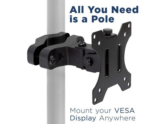 Mount-It! Universal VESA Pole Mount Full Motion TV Pole Bracket VESA 75 100 Fits TVs or Monitors Up to 32 Inches