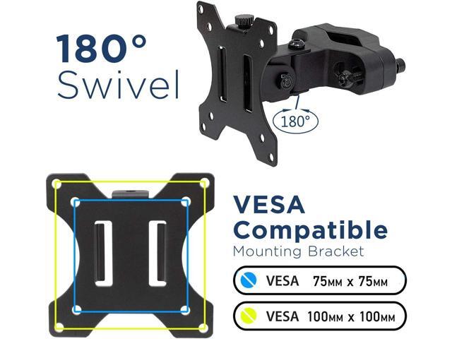Mount-It! Universal VESA Pole Mount Full Motion TV Pole Bracket VESA 75 100 Fits TVs or Monitors Up to 32 Inches