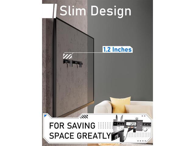 No Stud TV Wall Mount, No Drill TV Mount for 22-55 in, Drywall Studless TVs Bracket with Clear Instructions, Low Profile TVs Hanger with Sturdy...