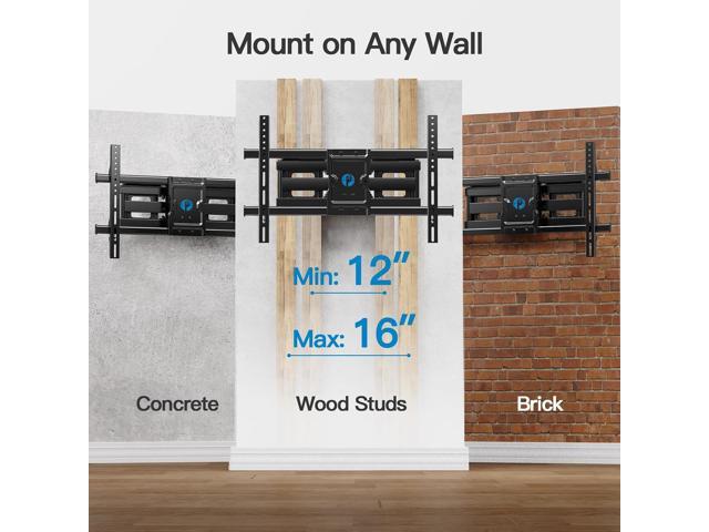 Pipishell Full Motion TV Wall Mount for Most 37-75 Inch TVs up to 132lbs, Wall Mount TV Bracket Articulating Swivel Tilt Extension Leveling Max...