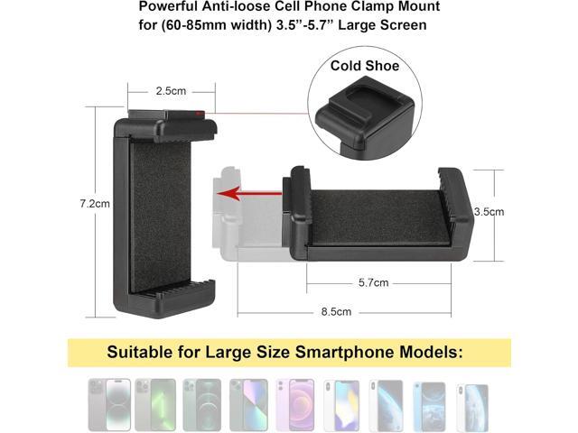 Universal Ergonomic Anti-Falling Cell Phone Smartphone Hand Grip Stabilizer w/Safety Strap, Portable Selfie Stick Handheld Vlogging Holder Mount...