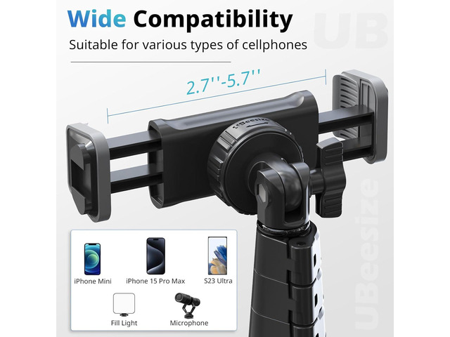 UBeesize 72' Phone Tripod & Selfie Stick, Camera Tripod Stand with Wireless Remote and Phone Holder,Compatible with iPhone Android, Perfect for...