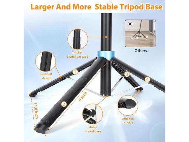 Eocean 71' Tall Selfie Stick Tripod Quadripod with Remote & with 360° Ballhead, Aluminum Alloy Extendable Cell Phone Tripod Stand, Travel Tripod...