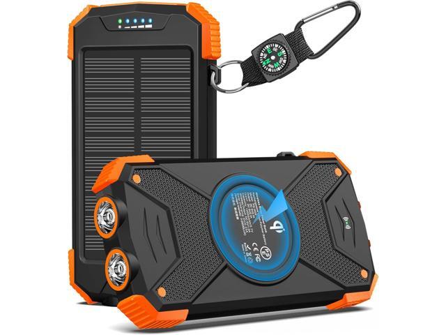 BLAVOR Solar Charger Power Bank 10,000mAh, Portable Wireless Charger, 20W Fast Charging External Battery Pack with USB C for Cell Phones, Solar...