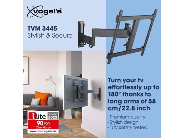 Vogel's TVM 3445 Full-Motion TV Wall Bracket for 32-65 inch TVs, Max. 55 lbs, Swivels up to 180º, Full-Motion TV Wall Mount, Max. VESA 400x400,...