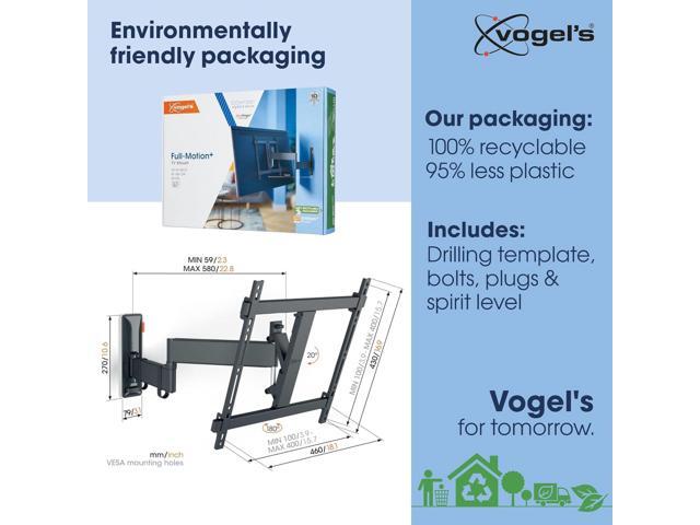 Vogel's TVM 3445 Full-Motion TV Wall Bracket for 32-65 inch TVs, Max. 55 lbs, Swivels up to 180º, Full-Motion TV Wall Mount, Max. VESA 400x400,...