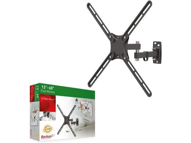 Barkan 13-58 inch Full Motion - 4 Movement TV Wall Mount 55 lbs Black Continuous Tilt Cable Management 5 Year Warranty