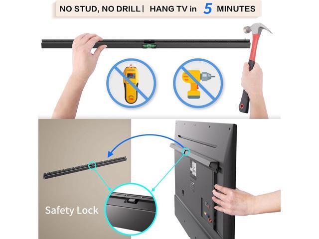 No Stud TV Wall Mount, Studless Drywall TV Mount for 32-75 inch, No Drill TVs Mount with Clear Instructions, Studless TVs Wall Mount with Sturdy...