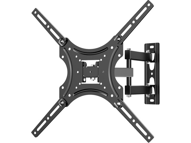 WALI Swivel TV Wall Mount for Most 26-55 inch LED TV Flat Panel Screen, Full Motion TV Mount Bracket with Perfect Center Design up to 400x400mm,...