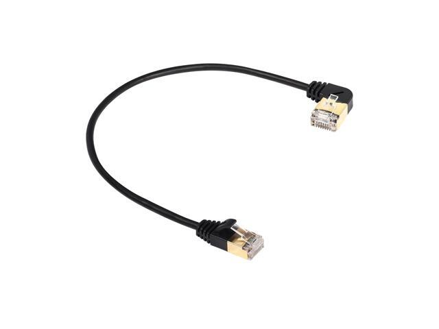 SinLoon 90 Degree Right Angle Cat8 Ethernet Cable, High Speed 40Gbps 2000Mhz Network Cord, with Gold Plated Plug SFTP Wires CAT8 RJ45 Connector...