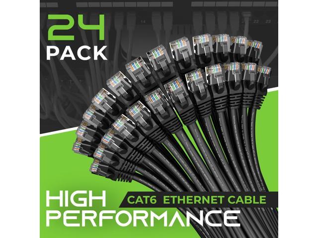 GearIT Cat 6 Ethernet Cable 3 ft (24-Pack) - Cat6 Patch Cable, Cat 6 Patch Cable, Cat6 Cable, Cat 6 Cable, Cat6 Ethernet Cable, Network Cable,...