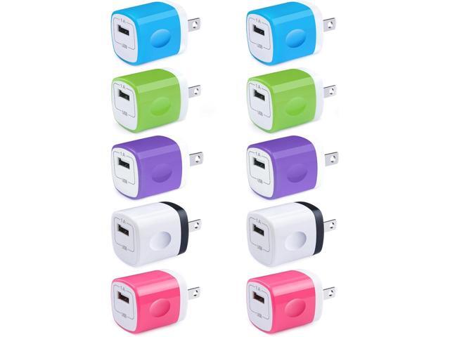 USB Charger Plug,Fast Charging Block,1A USB Cube 10Pack Wall Outlet Adapter Compatible iPhone 14/13 Pro Max/12/11/X/SE/8, Samsung Galaxy S23...