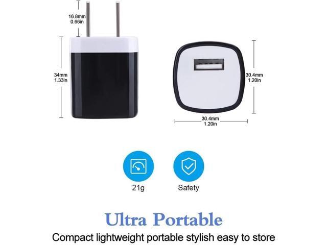 Wall Charger Cube, USB Plugs 10Pack, HOOTEK 1A/5V Single Port USB Charger Wall Plug Fast Charging Block Cube Box Adapter for iPhone 16/15/14/13/12...