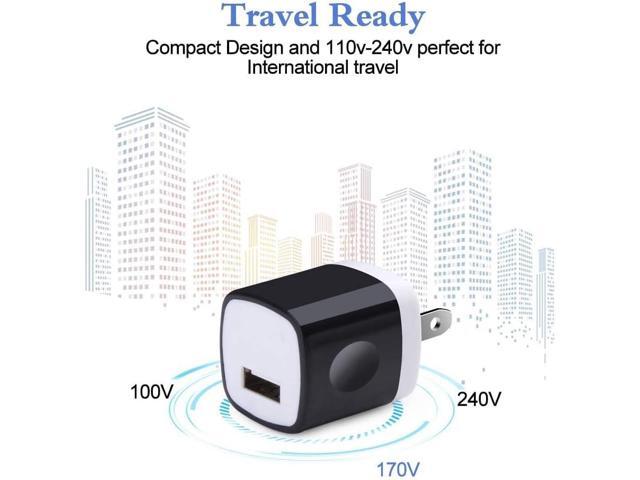Wall Charger Cube, USB Plugs 10Pack, HOOTEK 1A/5V Single Port USB Charger Wall Plug Fast Charging Block Cube Box Adapter for iPhone 16/15/14/13/12...