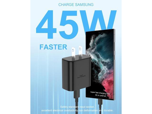 45W Samsung Charger USB-C 2 Pack Fast Charging for Samsung Galaxy S23 Ultra S24 Ultra,S24/S24+/S23/S23+/S22/S21,Z Fold 5/Z Flip 5,Galaxy Tab S8/S7,...