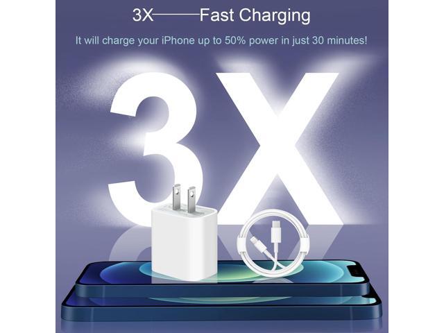iPhone 14 13 12 11 Super Fast Charger [2Pack] cargador 20W Rapid USB C Wall Charger Block with 6FT Fast Charging Cable Compatible with iPhone 14...