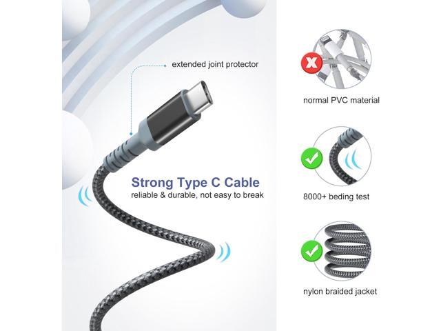 Adaptive Fast Charging Wall Charger with USB C Cable 10Ft, Excgood Fast Charger Power Adapter USB Type C Cable Fast Charging Compatible with Galaxy...
