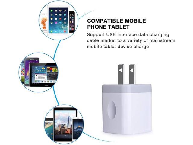 Charger Block, USB Wall Charger, 3Pack Dual Port 2.1Amp Fast Charger Brick Base Adapter Charging Cube Plug Box Compatible iPhone 15 14 13 12 X 6 6S...