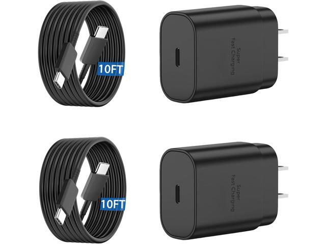 Type C Charger Fast Charging 10FT Cord 25W Samsung Super Fast Charger Android Phone Charger Block for Samsung Galaxy S25/S25...