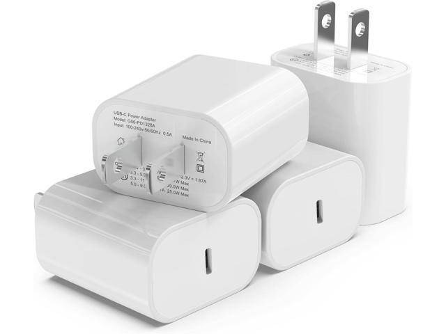 4Pack USB C Charger Block 20W, iGENJUN for Phone Fast Charger Wall Charger with PD 3.0, Compact Type C Power Adapter for Phone 15/14/13, Galaxy,...