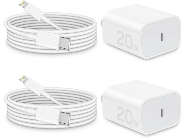 Phone Charger Fast Charging, MFi Certified 2-Pack 20W USB-C Fast Charger with 6FT Fast Charging Cable for IP 14/13/12/11/Xs/8, i Pad and More