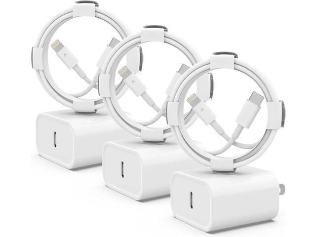 3Pack iPhone 14 13 Fast Charger [MFi Certified], iGENJUN 20W PD USB C Wall Charger with 6FT USB C to Lightning Cable Fast Charging Adapter...