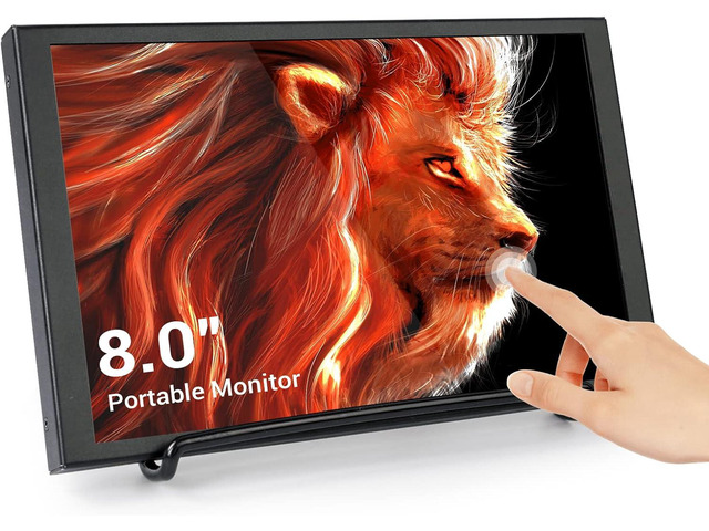 ELECROW 8 Inch Touchscreen Monitor Portable Screen HDMI-Compatible LCD Display 1280x800 Compatible with Raspberry Pi PC Jetson Nano Game Consoles