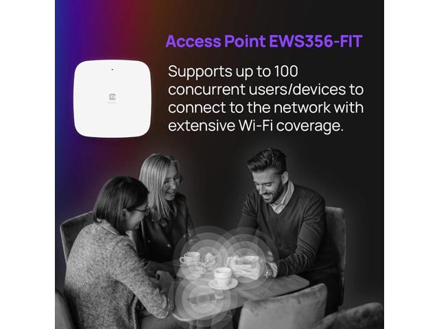 EnGenius Fit Wireless Access Point (EWS356-FIT Kit) True Wi-Fi 6 Dual Band AX3000 Cloud & App & OnPrem Control Options WPA3, MU-MIMO, Mesh &...