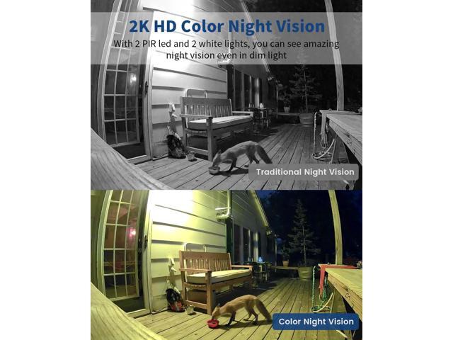 Security Cameras Wireless Outdoor, Battery Powered 2k Color Night Vision, AI Motion Detection, IP66 Weatherproof, 2-Way Talk, SD/Cloud Storage,...