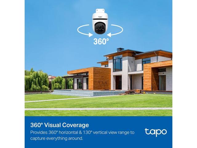 Tapo 1080P Outdoor Wired Pan/Tilt Security Wi-Fi Camera, 360° View, Motion Tracking, Works with Alexa & Google Home, Night Vision, Free AI...