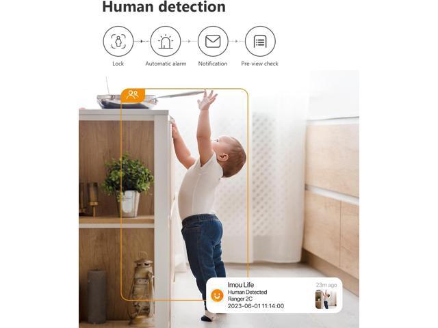 Imou 2K WiFi Security Camera Indoor Pet Dog Baby Camera with AI Human/Motion/Sound Detection, 360° Wireless IP Home Security Camera, Smart...