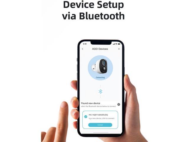 EVERSECU 2K 3MP Outdoor Wireless Security Camera Support Pairing Via Bluetooth, Rechargeable Battery-Powered WiFi Home CCTV Bullet Camera,...