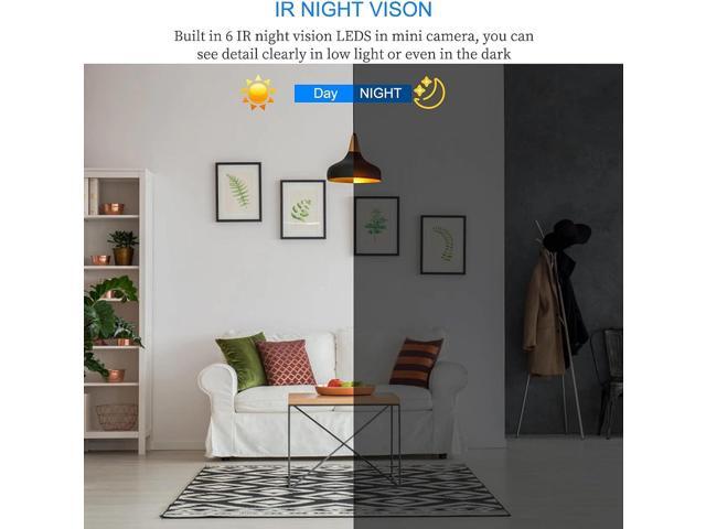 Mini Camera - Hidden Camera - Micro Camera - Nanny Cam - Small Cameras for Spying - Indoor and Outdoor Camera with Night Vision - Surveillance...