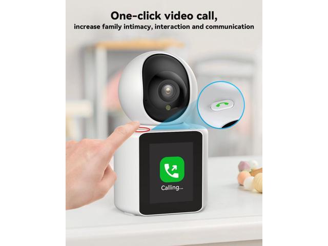 TMEZON 2pk Two Way Audio Video Pet Dog Camera with Speaker Video Calling Devices for Grandparents Wireless Security Camera Indoor Monitor 1080P...