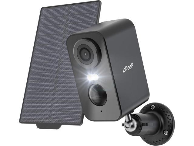 ieGeek Solar Security Cameras Wireless Outdoor with Solar Panel, 2K WiFi Battery Camera for Home Security with Color Night Vision, Motion...